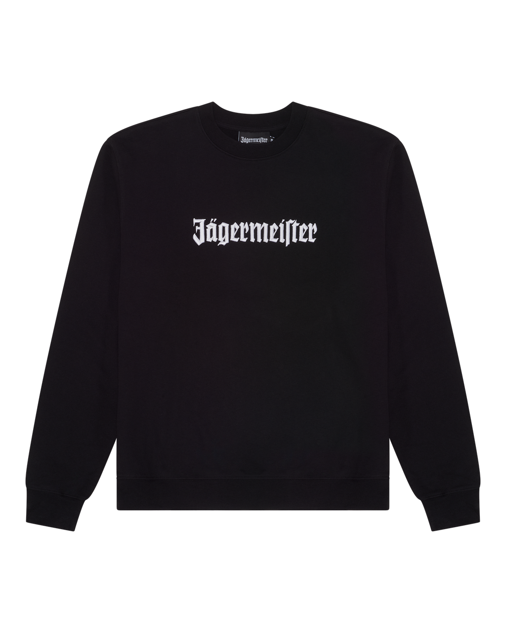 Sweat-shirt noir avec wordmark blanc 'Jägermeister'