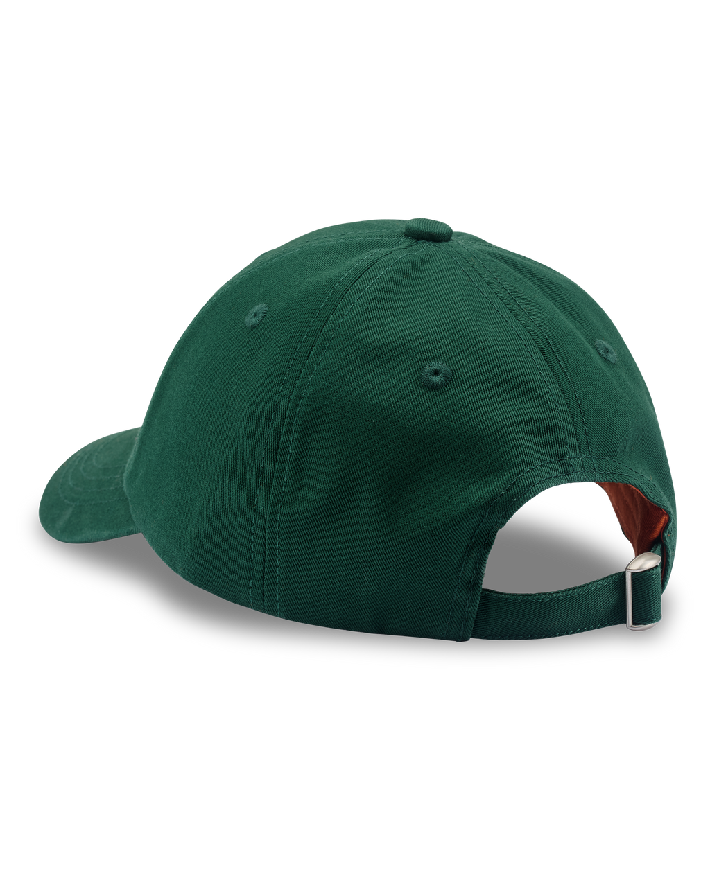 Casquette de baseball verte Jägermeister sans logo visible.