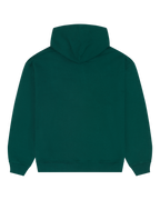 Sweat à capuche vert Jägermeister vu de dos.