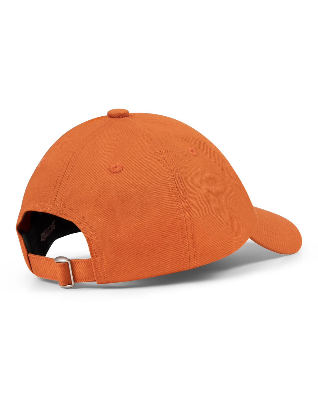 Casquette orange Jägermeister Racing vue de profil.