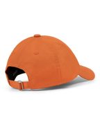 Casquette orange Jägermeister Racing vue de profil.