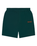 Green Jägermeister shorts with an orange branding.