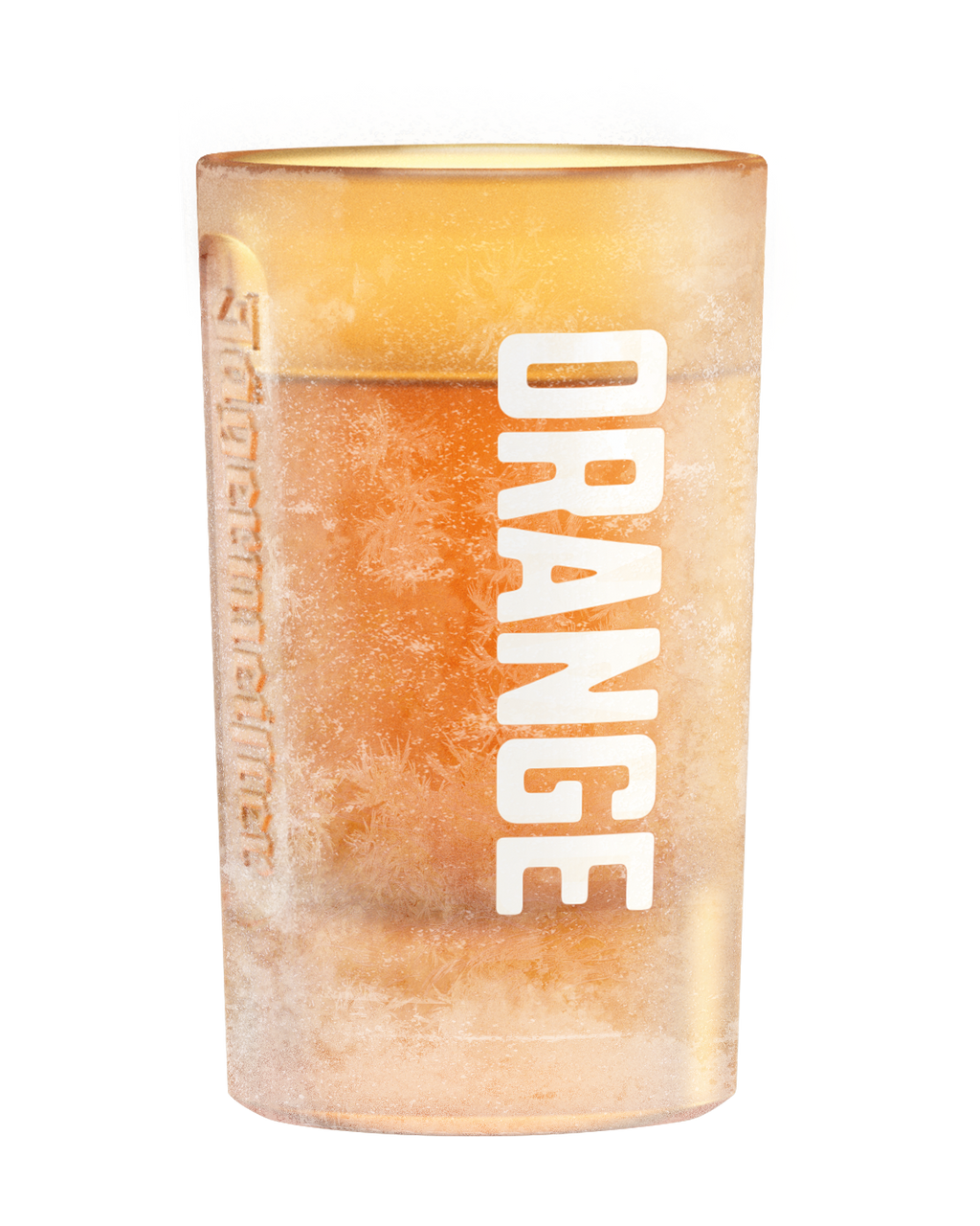 Verre à shot Jägermeister Orange givré avec le texte « Orange » 