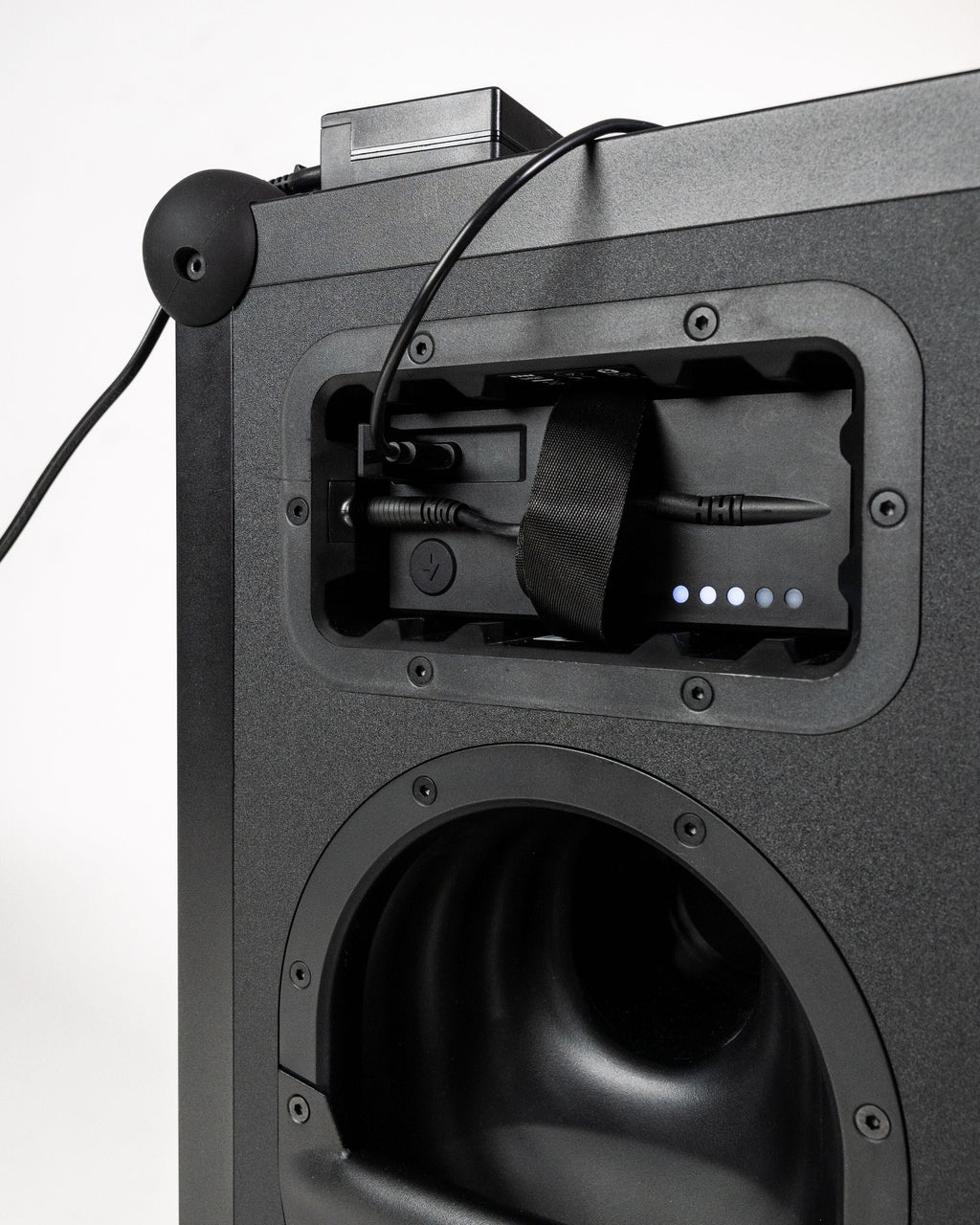 Haut-parleur Soundboks noir vu de dos