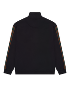 Black track jacket with branded Jägermeister sleeves.