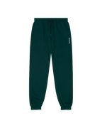 Dark green Jägermeister sweatpants with a small logo white brand logo.